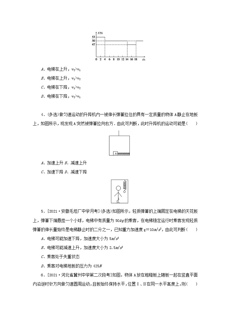 2022届高考物理一轮复习专题26超重和失重问题练习含解析第2页