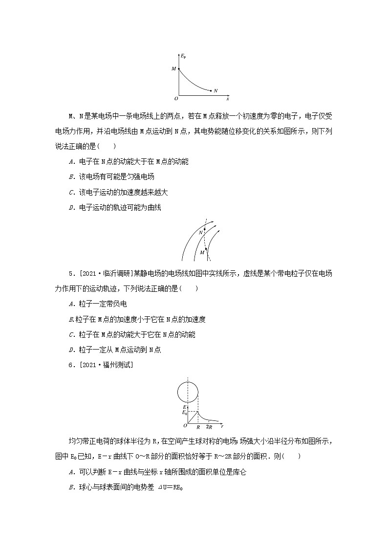 2022届高考物理一轮复习专题55电场中的图像问题练习含解析第2页