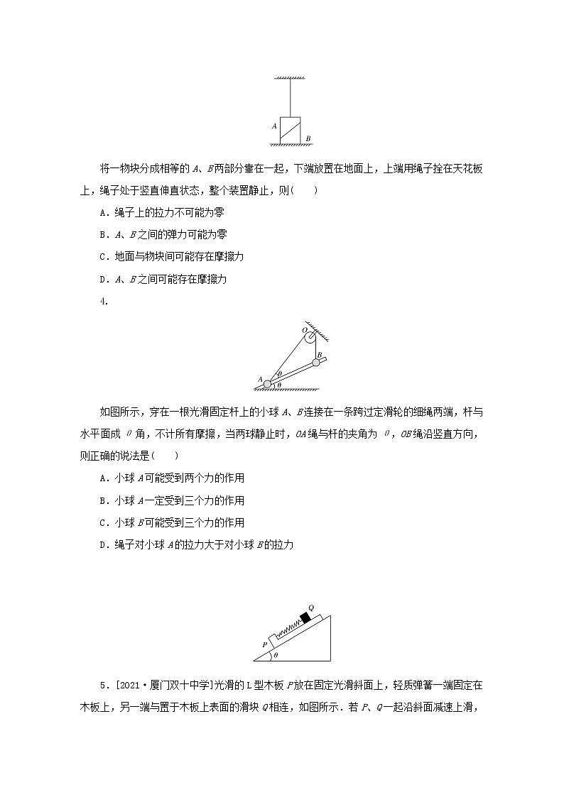 2022届高考物理一轮复习专题16受力分析练习含解析02