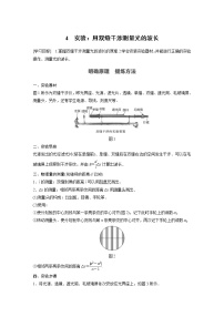 2021学年第四章 光4 实验：用双缝干涉测量光的波长学案