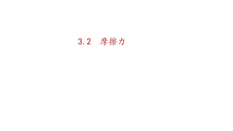 3.2 摩擦力—【新教材】人教版（2019）高中物理必修第一册课件01