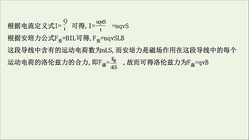 2021_2022版高中物理第三章磁场5运动电荷在磁场中受到的力课件新人教版选修3_120210330228708