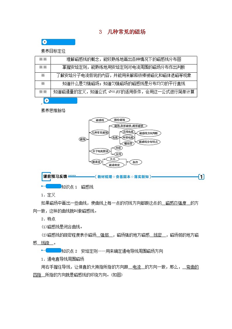 2020_2021学年高中物理第三章磁场3几种常见的磁场学案新人教版选修3_1202009041147第1页