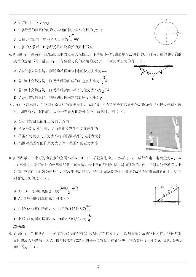 受力分析强化练习02