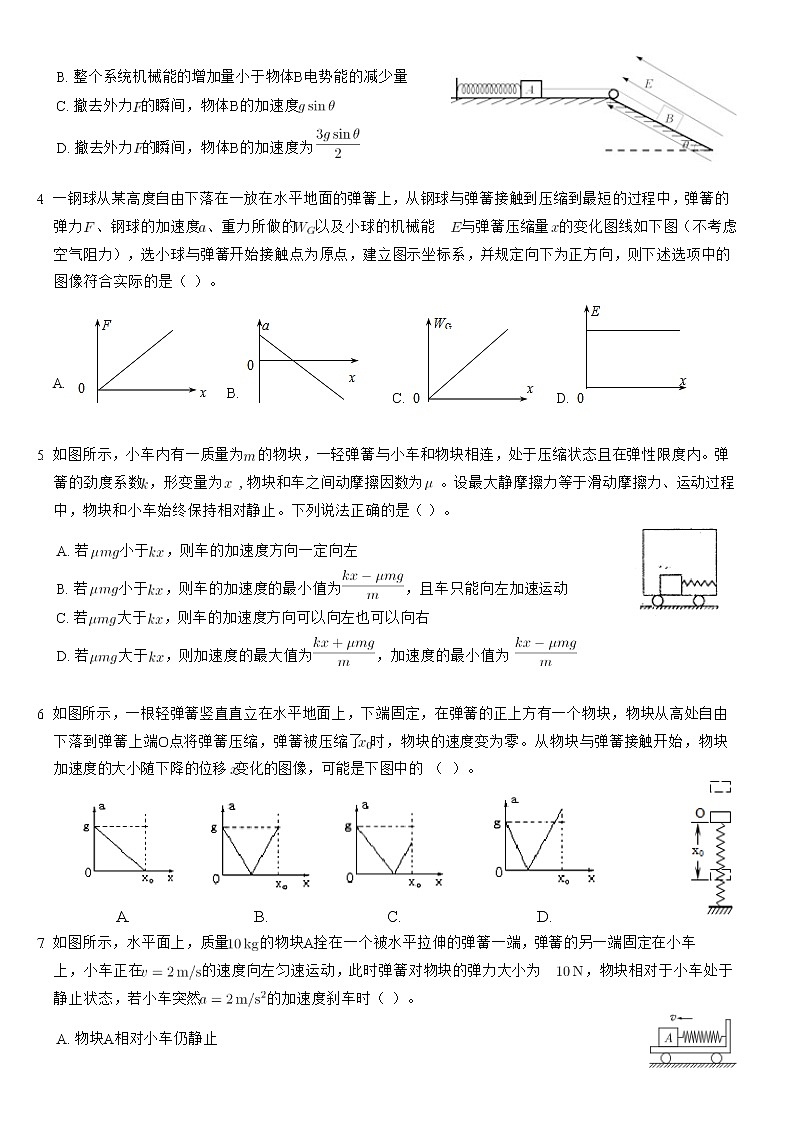 弹簧问题专练02