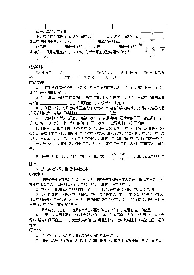 实验 测定金属电阻率-试题02