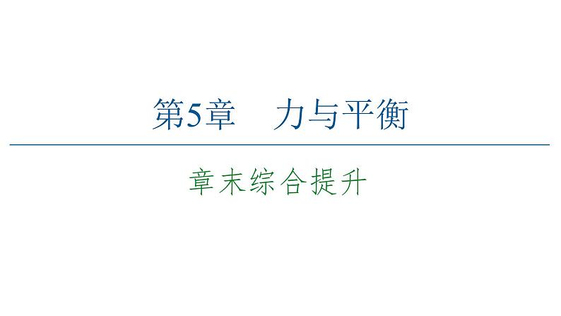 人教版高中物理必修一力的平衡专题复习课件第1页