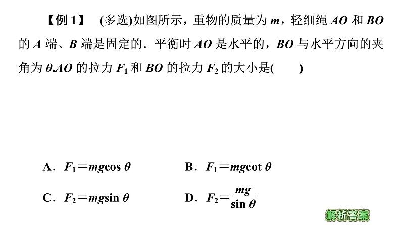 人教版高中物理必修一力的平衡专题复习课件第8页