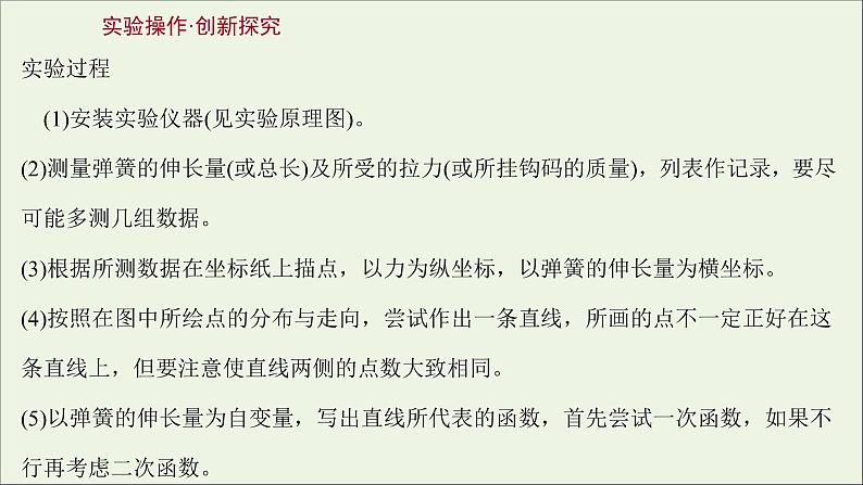 2022版高考物理一轮复习实验二探究弹簧弹力与形变量的关系课件苏教版第3页