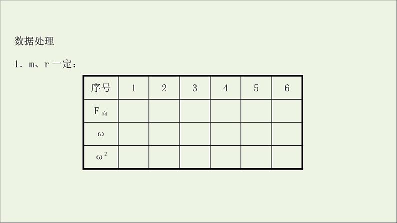 2022版高考物理一轮复习实验六探究向心力的大小与半径角速度质量的关系课件苏教版07