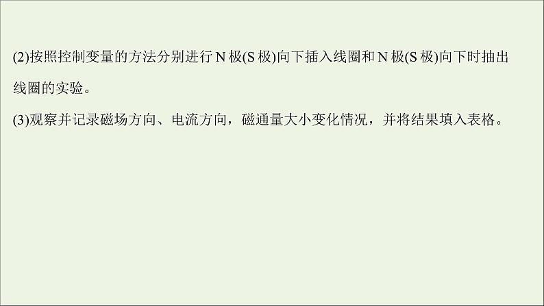 2022版高考物理一轮复习实验十四探究影响感应电流方向的因素课件苏教版06