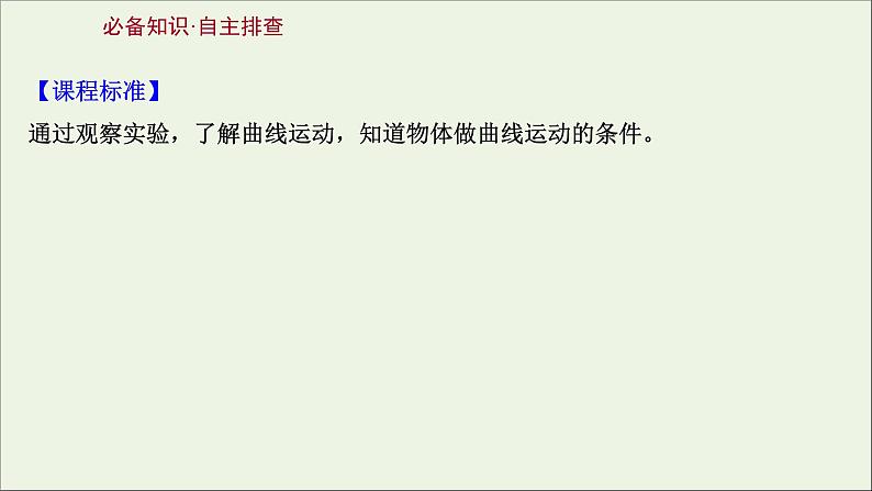 2022版高考物理一轮复习第四章曲线运动万有引力与航天第1讲曲线运动运动的合成与分解课件苏教版第2页