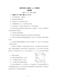 重庆巴蜀中学2018-2019高二(上)半期物理试题（PDF版）