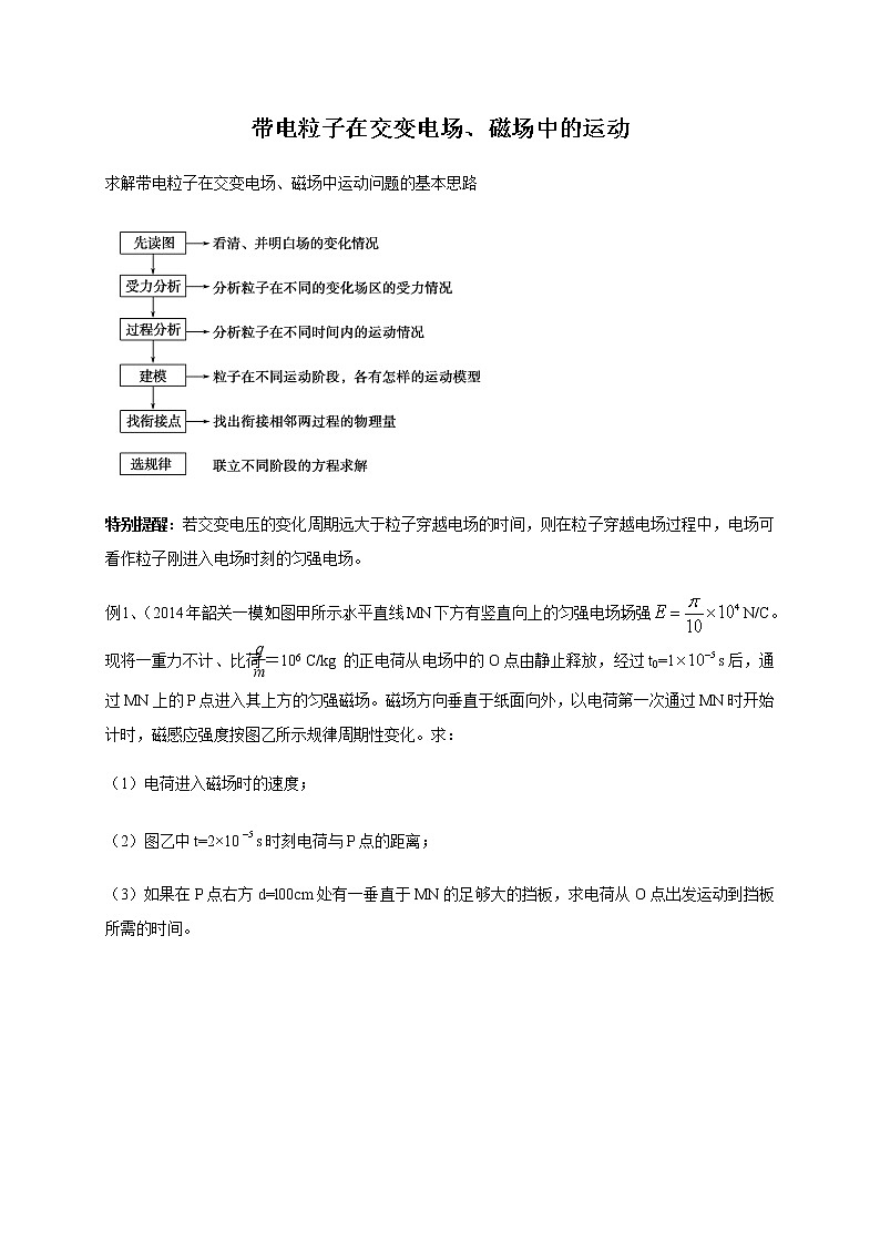 第9章 高考专题复习  带电粒子在交变电场、磁场中的运动—2022届高中物理一轮复习讲义（机构专用）学案01