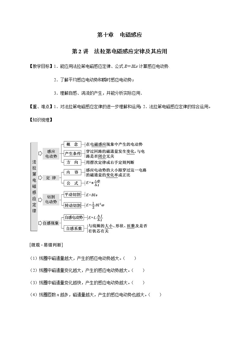 第10章  第2讲   法拉第电磁感应定律及其应用—2022届高中物理一轮复习讲义（机构专用）学案01
