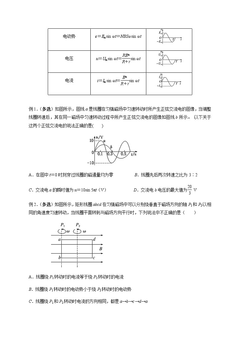 第11章 第1讲  交变电流的产生和描述—2022届高中物理一轮复习讲义（机构专用）学案03