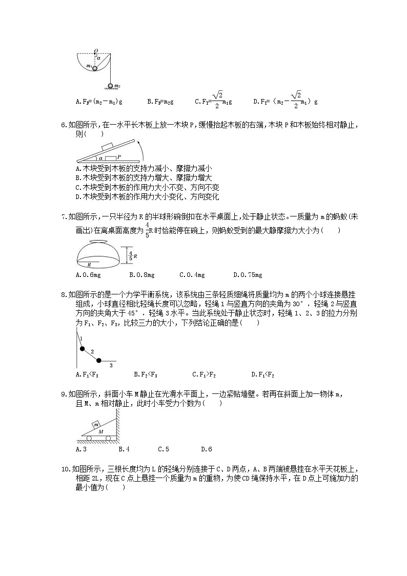 2022年高考物理一轮考点跟踪练习07《受力分析 共点力的平衡》（含详解）第2页