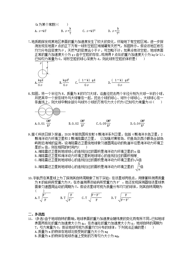 2022年高考物理一轮考点跟踪练习14《万有引力定律及其应用》（含详解）第2页