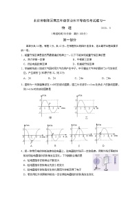 北京市朝阳区2020届高三下学期学业水平等级性考试练习（一模）物理试题（无答案）