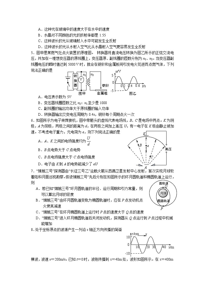 北京市房山区2020届高三衔接诊断测试（一模）物理试题第2页