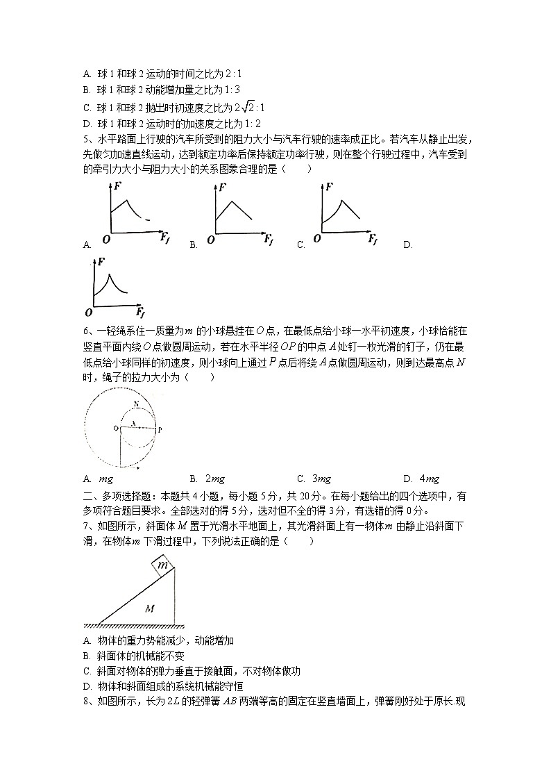 2022届湖南省名校联盟高三上学期11月调研考试物理试题 word版含答案第2页