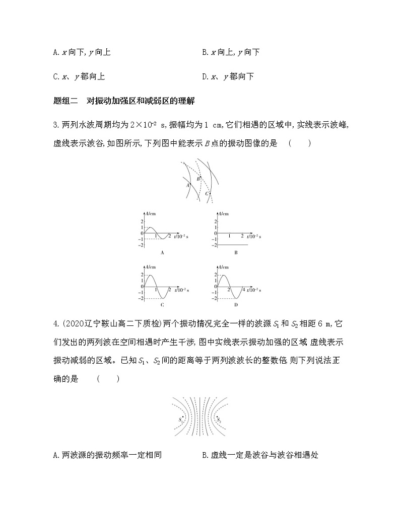 4　波的干涉练习2021-2022学年物理选择性必修第一册人教版2019（含解析）02