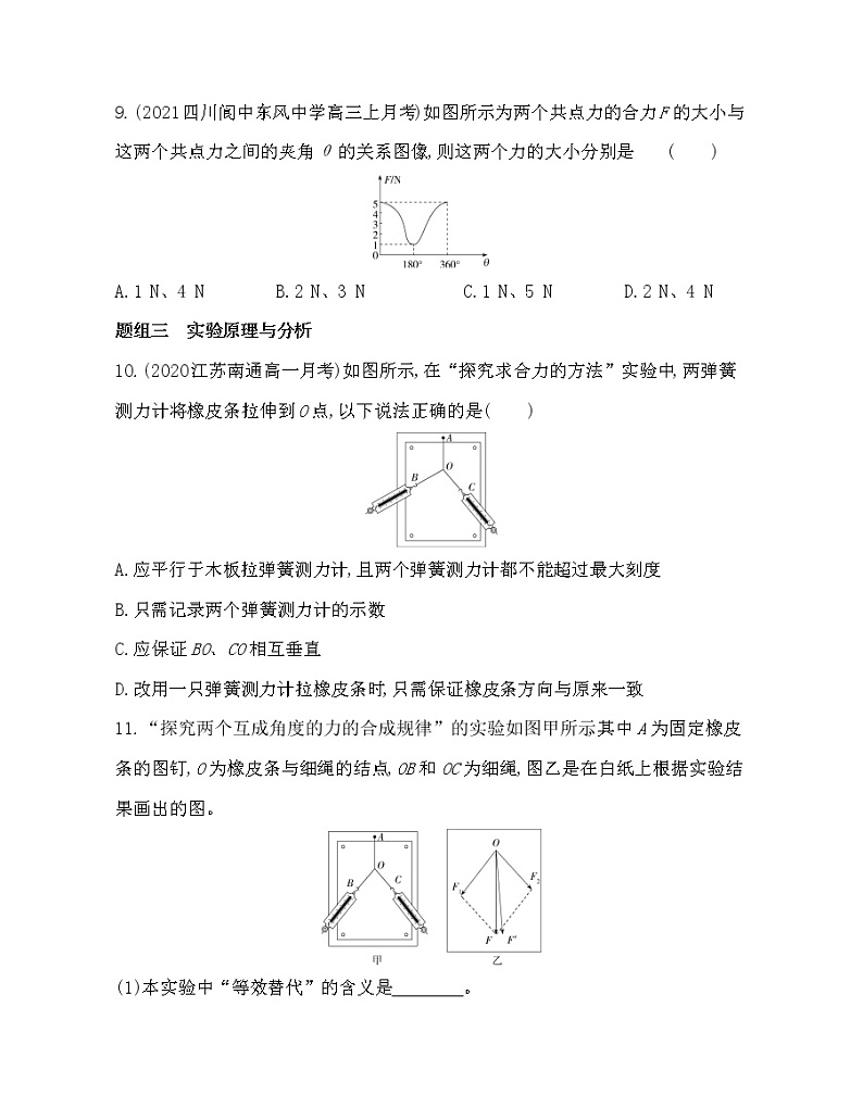4　力的合成练习2021-2022学年物理必修第一册教科版2019（word含解析）第3页