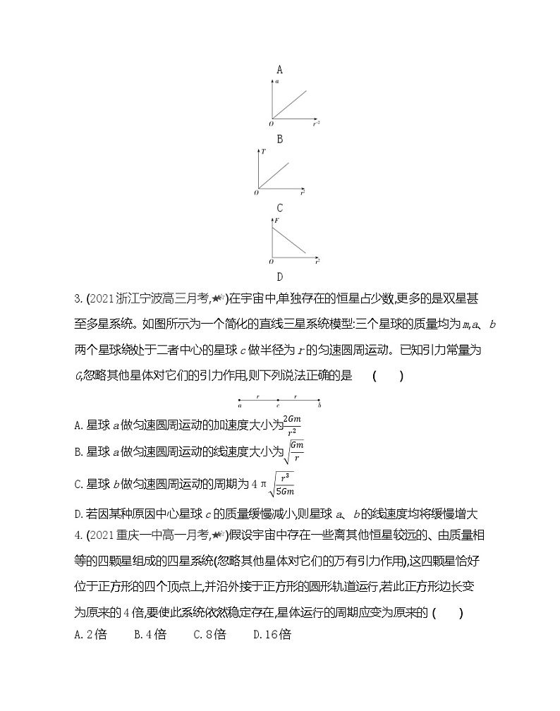 第三章专题强化练6　双星、多星模型练习（Word版含解析）第2页