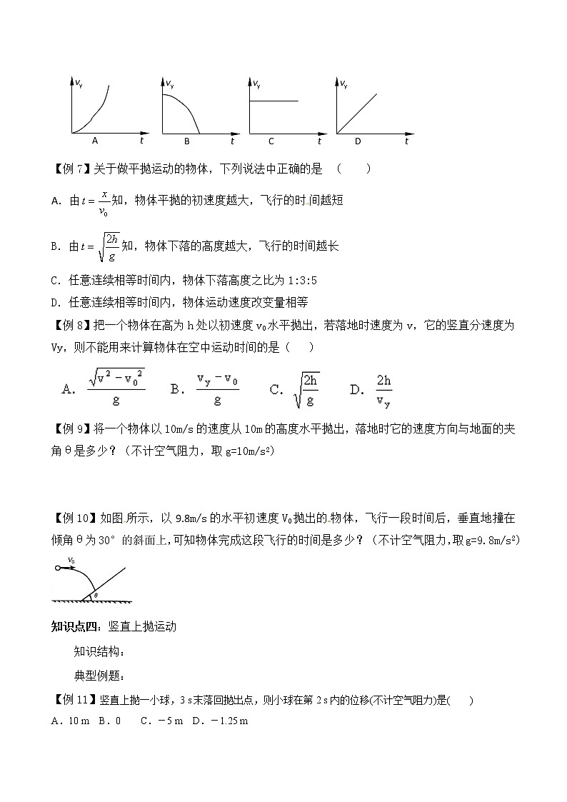 2019粤教版高中物理必二 第一章 抛体运动 章末复习 试卷03
