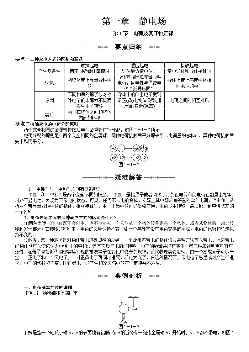 物理复习选修3-1全套教学案第1页