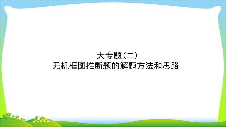 人教版高考物理总复习专题二无机框图推断题的解题方法和思路课件PPT第1页