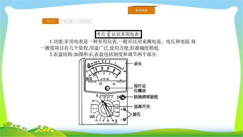 人教版高考物理总复习7.3.4实验（4）练习使用多用电表课件PPT02