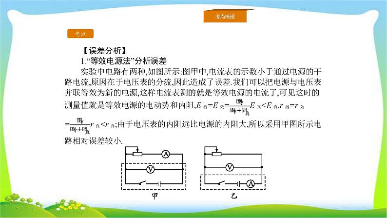 人教版高考物理总复习7.3.3实验（3）测定电源的电动势和内阻课件PPT第6页