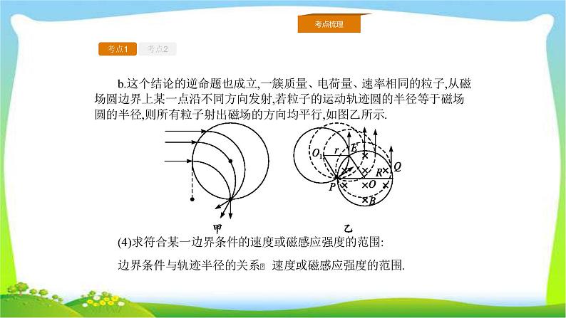 人教版高考物理总复习8.4带电粒子在有界磁场中的临界、极值和多解课件PPT04
