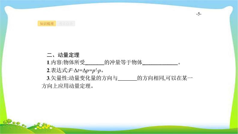 高考物理总复习6.1动量守恒定律力学三大观点课件PPT第5页