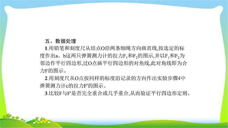 高考物理总复习2.5实验3验证力的平行四边形定则课件PPT第4页