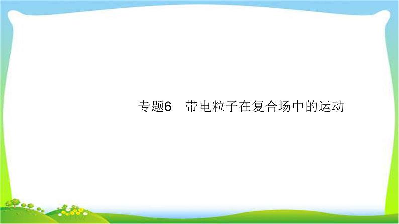 高考物理总复习9.3专题6带电粒子在复合场中的运动课件PPT01