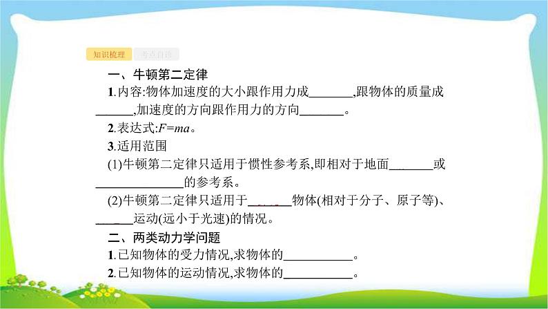 高考物理总复习3.2牛顿第二定律、两类动力学问题课件PPT第2页