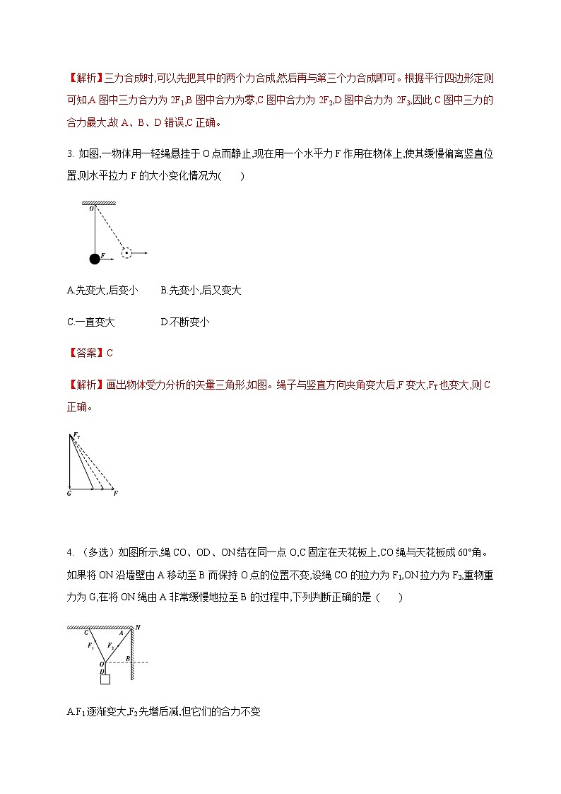 3.4 力的合成和分解—（原卷+解析）02