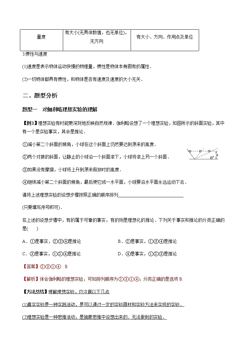 4.1 牛顿第一定律学案03