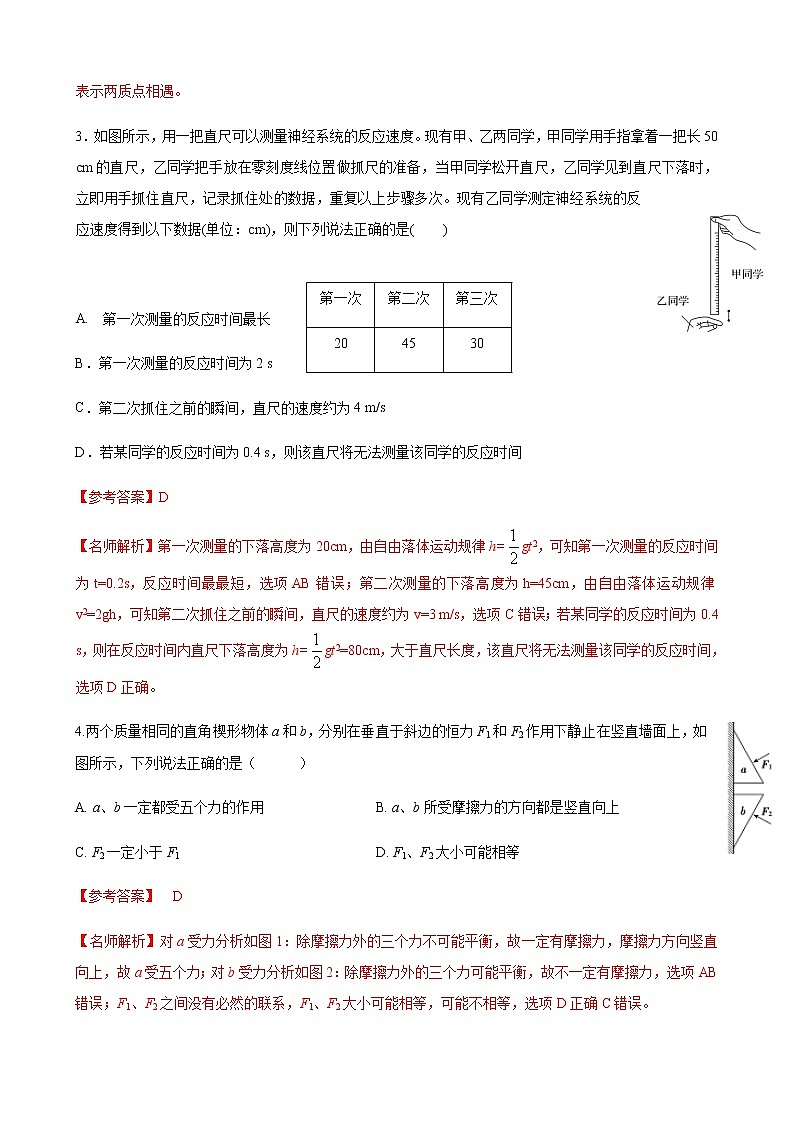 江苏省常州市2020-2021学年高一第一学期期末复习练习物理试题答案第2页