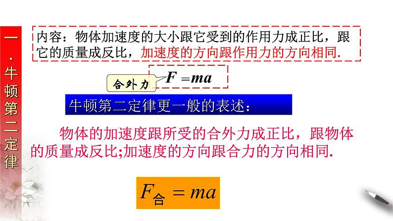 4.3 牛顿第二定律课件（1）(共29张PPT)04