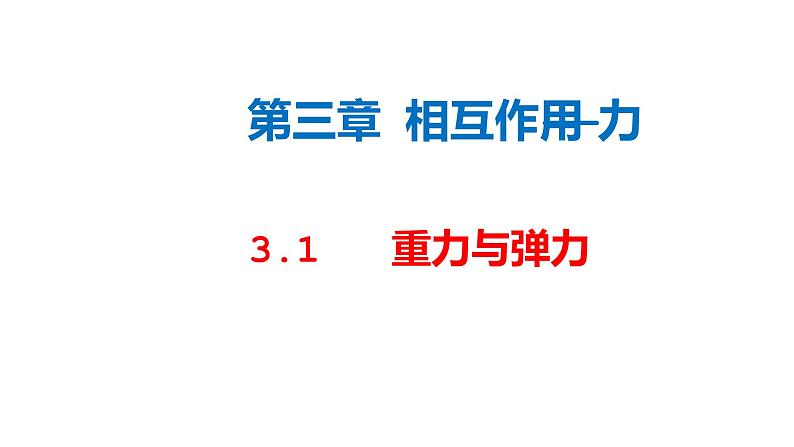 必修1物理新教材人教第三章31重力与弹力pptx_1601