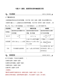 专题01  速度、速度变化量和加速度关系课件PPT