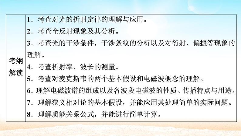 2021届高考物理一轮总复习 第15章光电磁波相对论简介第1讲光的折射全反射课件（新人教版）04