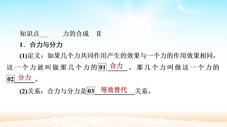 2021届高考物理一轮总复习 第2章相互作用第2讲力的合成与分解课件（新人教版）第3页