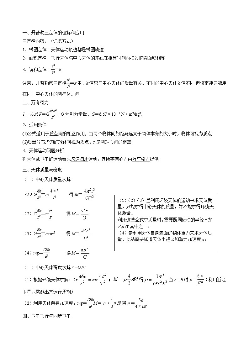 2022届高三物理一轮复习 微专题10 万有引力应用（全国通用）第2页