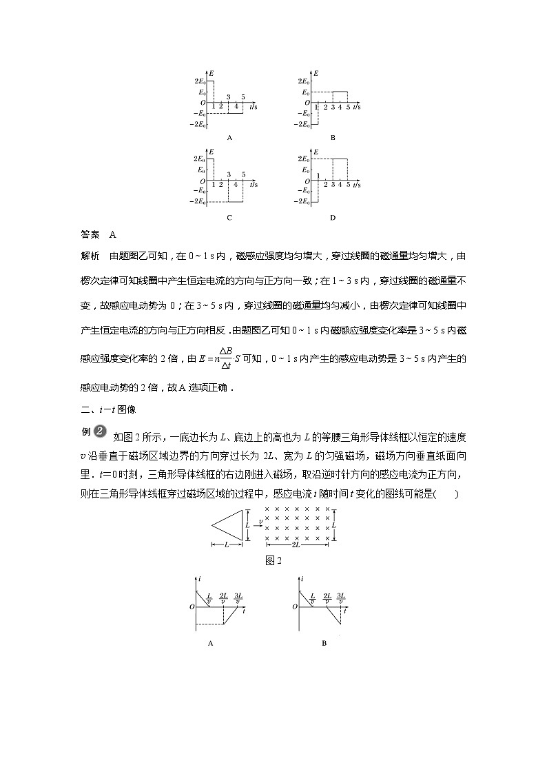 2022年高中物理（新教材）新粤教版选择性必修第二册同步学案专题强化8 电磁感应中的图像问题02