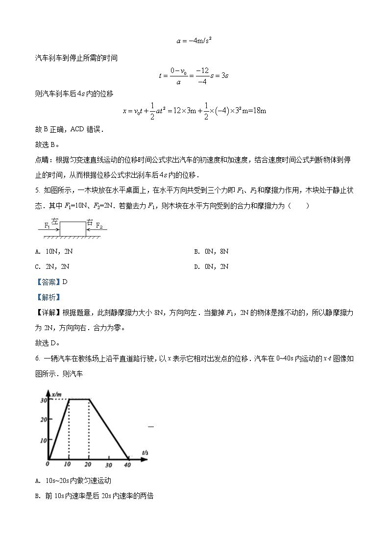 山东省诸城市期末物理试题（解析版）第3页