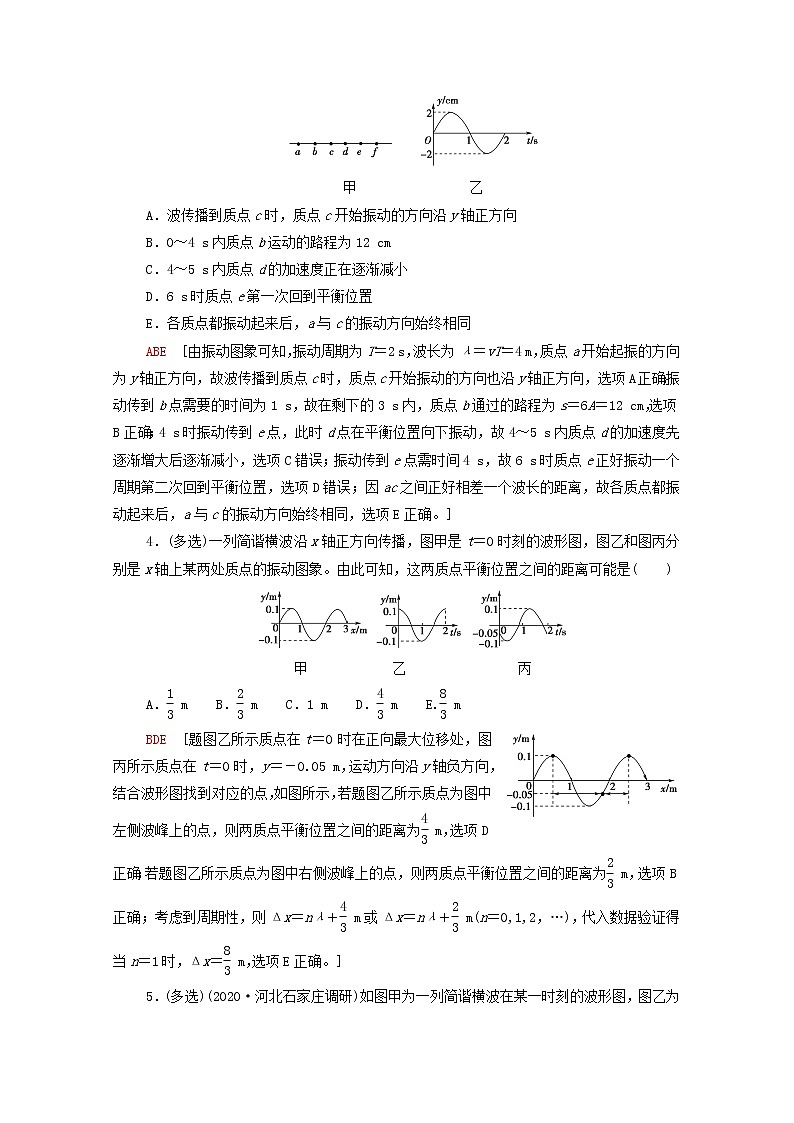 2022届高考物理一轮复习课后限时集训34机械波含解析新人教版20210318190学案第2页